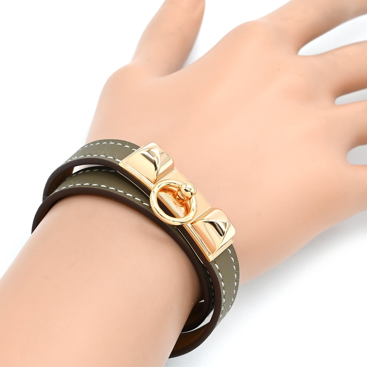 エルメス HERMES ブレスレット リヴァル ドゥブルトゥール レザー GP