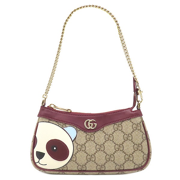 グッチ GUCCI ハンドバッグ GGスプリーム チェーン ミニバッグ パンダ