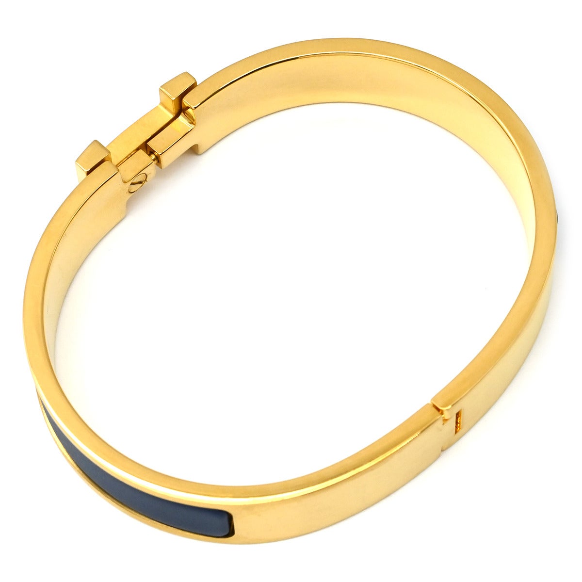 エルメス Hermes ブレスレット クリックHH PM GP エナメル ネイビー