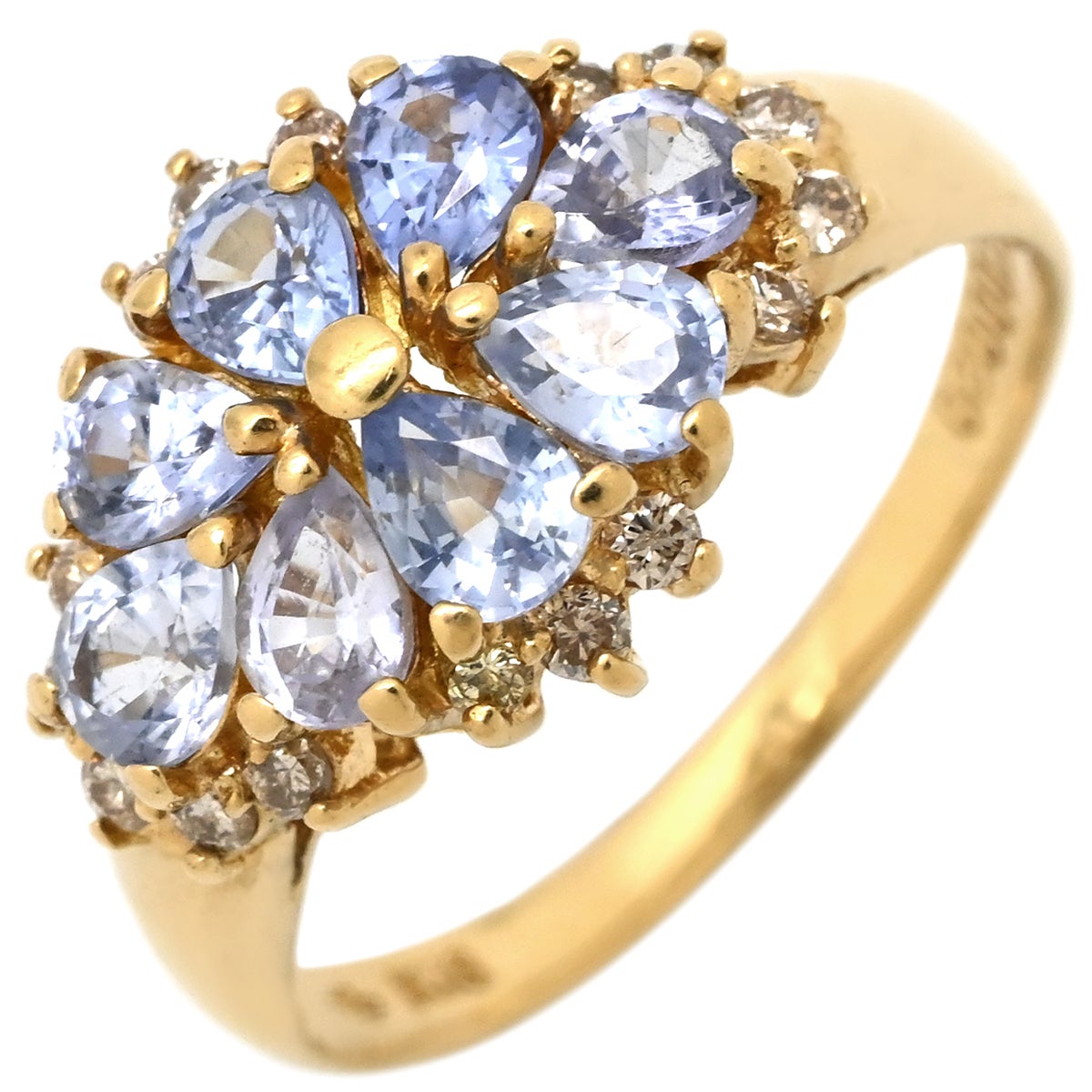 18K WG ブルーサファイア&メレダイヤモンド　ペンダントヘッド 18K WG ブルーサファイア&メレダイヤモンド ペンダントヘッド K18WG