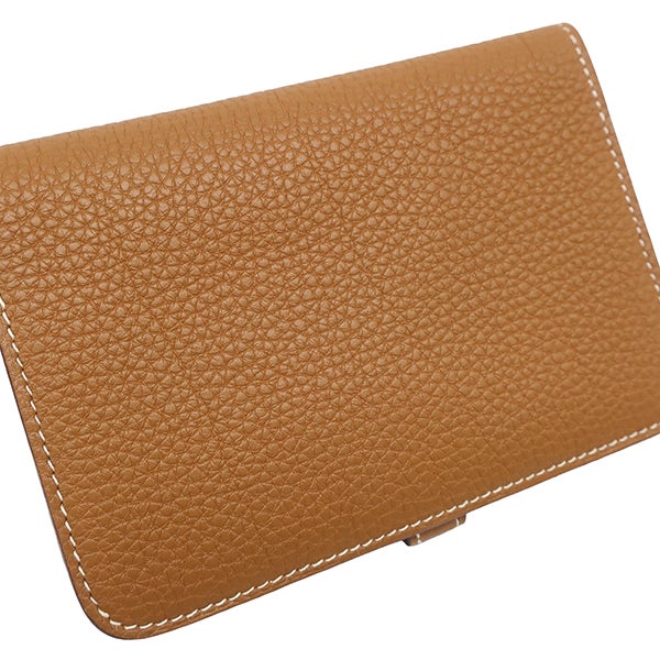 エルメス HERMES 二つ折り財布 ドゴン コンパクト トゴ ゴールド