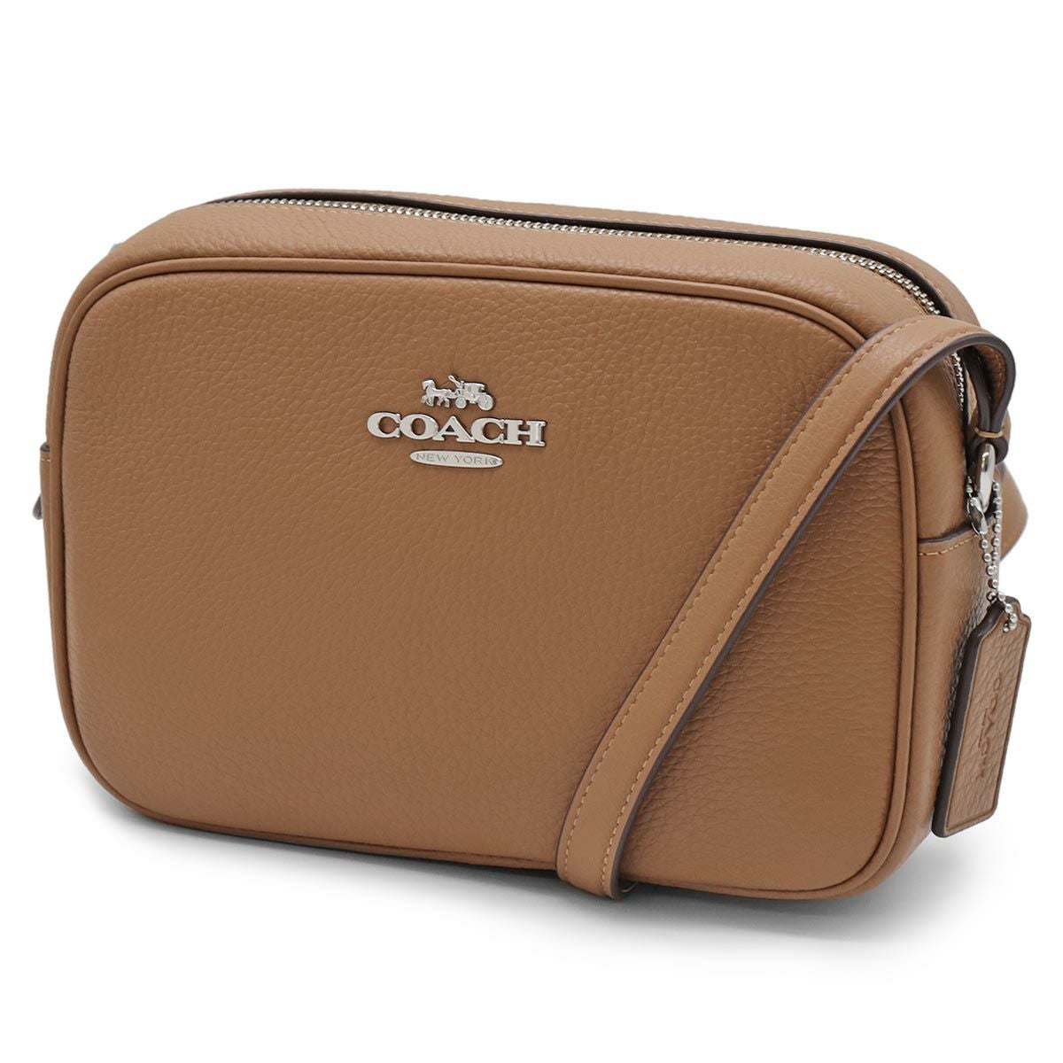 極美品☆COACH　ウエストバッグ　ミニ　ロゴ　ヒップバッグ　レザー　キャメル COACH（コーチ） バッグ レザー ロゴ ストライプ ミニ ジェイミー