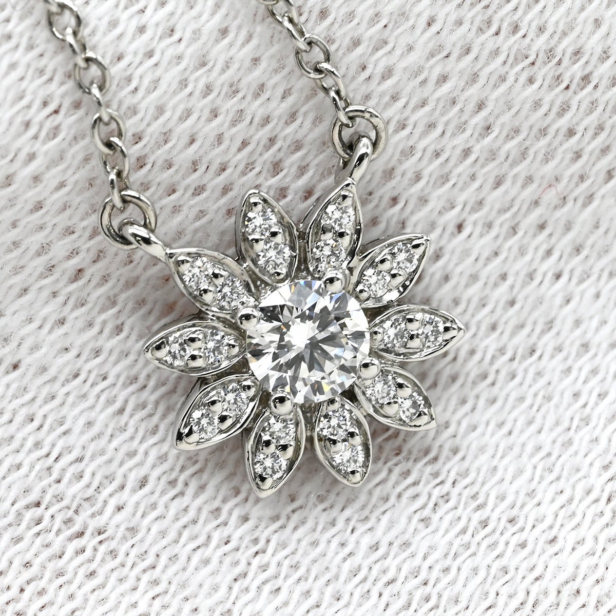 ティファニー Tiffany & Co ネックレス エンチャント フラワー ダイヤ
