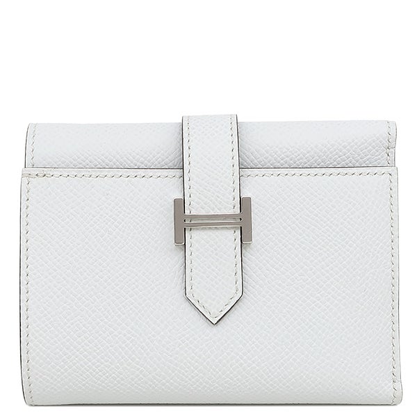 エルメス HERMES 三つ折り財布 ベアン コンビネ ヴォーエプソン グリ