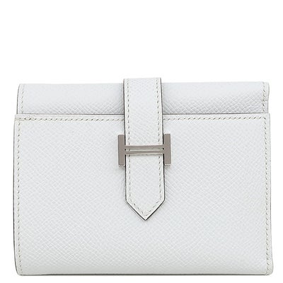 エルメス HERMES 三つ折り財布 ベアン コンビネ ヴォーエプソン グリ 