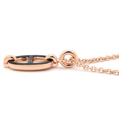 エルメス HERMES ネックレス ミニマイヨン PM ペンダント GP エナメル 