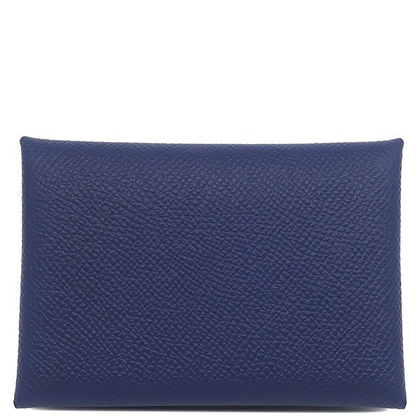 エルメス HERMES カードケース カルヴィ デュオ ヴォーエプソン ブルー