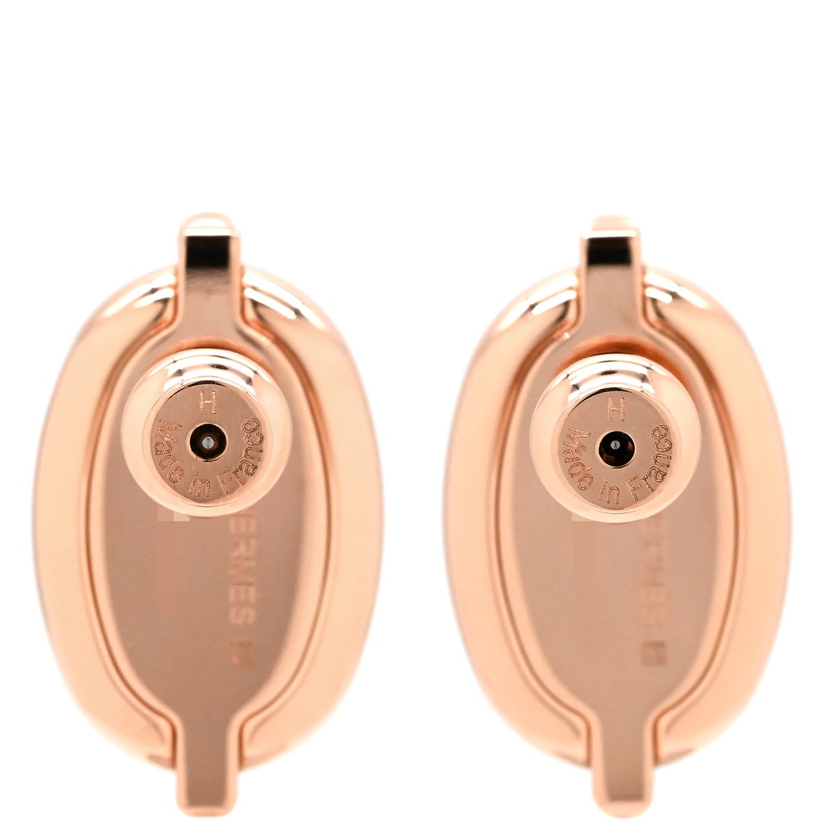 エルメス HERMES ピアス ミニマイヨン GP エナメル ヴェールフィズ