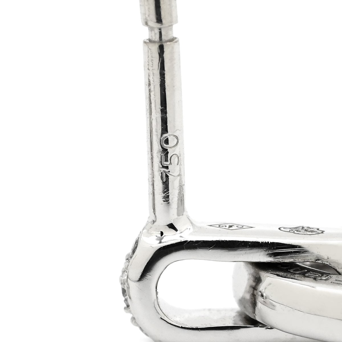 エルメス HERMES ピアス シェーヌダンクル ドロップ ダイヤピアス