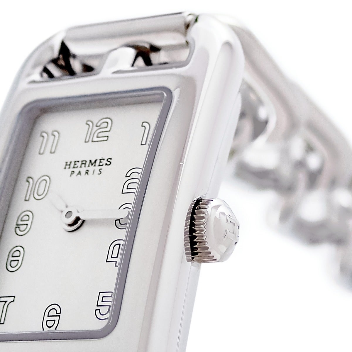 エルメス HERMES ナンタケット NA2.110 シルバー アラビア 角型