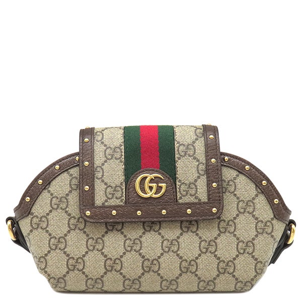 グッチ GUCCI ショルダーバッグ オフィディア AirPodsMaxケース GGスプリームキャンバス ブラウン ゴールド金具 オンライン限定  675995 【箱】【中古】 グッチ GUCCI ショルダーバッグ オフィディア AirPodsMaxケース GG