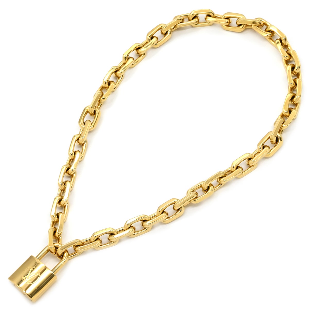 ルイヴィトン LOUIS VUITTON ネックレス コリエ・LVエッジ カデナ GP