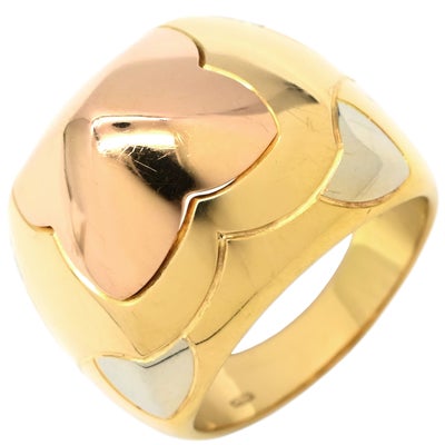 ブルガリ BVLGARI リング 指輪 ピラミデ イエローゴールド×ピンク 
