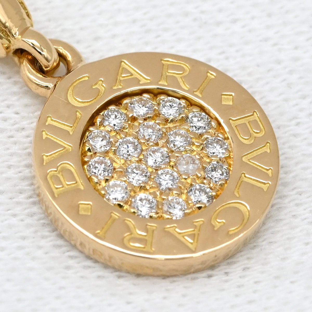 ブルガリ BVLGARI チャーム ブルガリブルガリ ダイヤ イエローゴールド