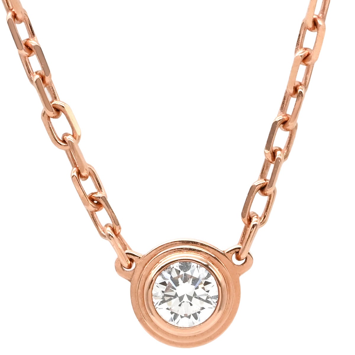 カルティエ Cartier ネックレス ダムール SM ピンクゴールド 1P 一粒