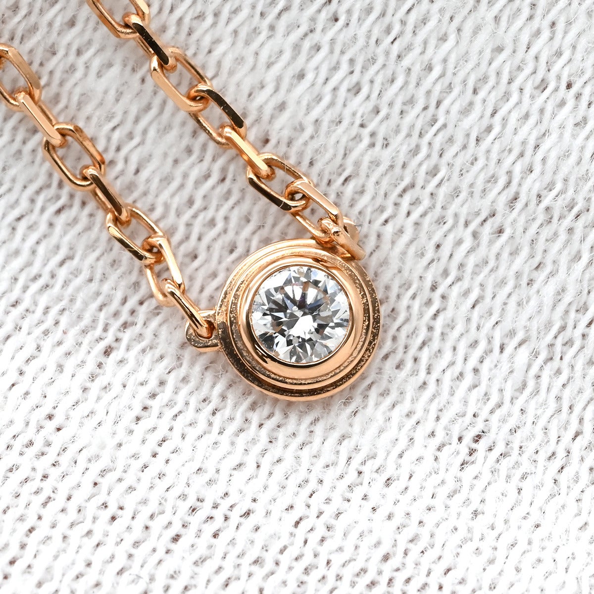 カルティエ Cartier ネックレス ダムール SM ピンクゴールド 1P 一粒