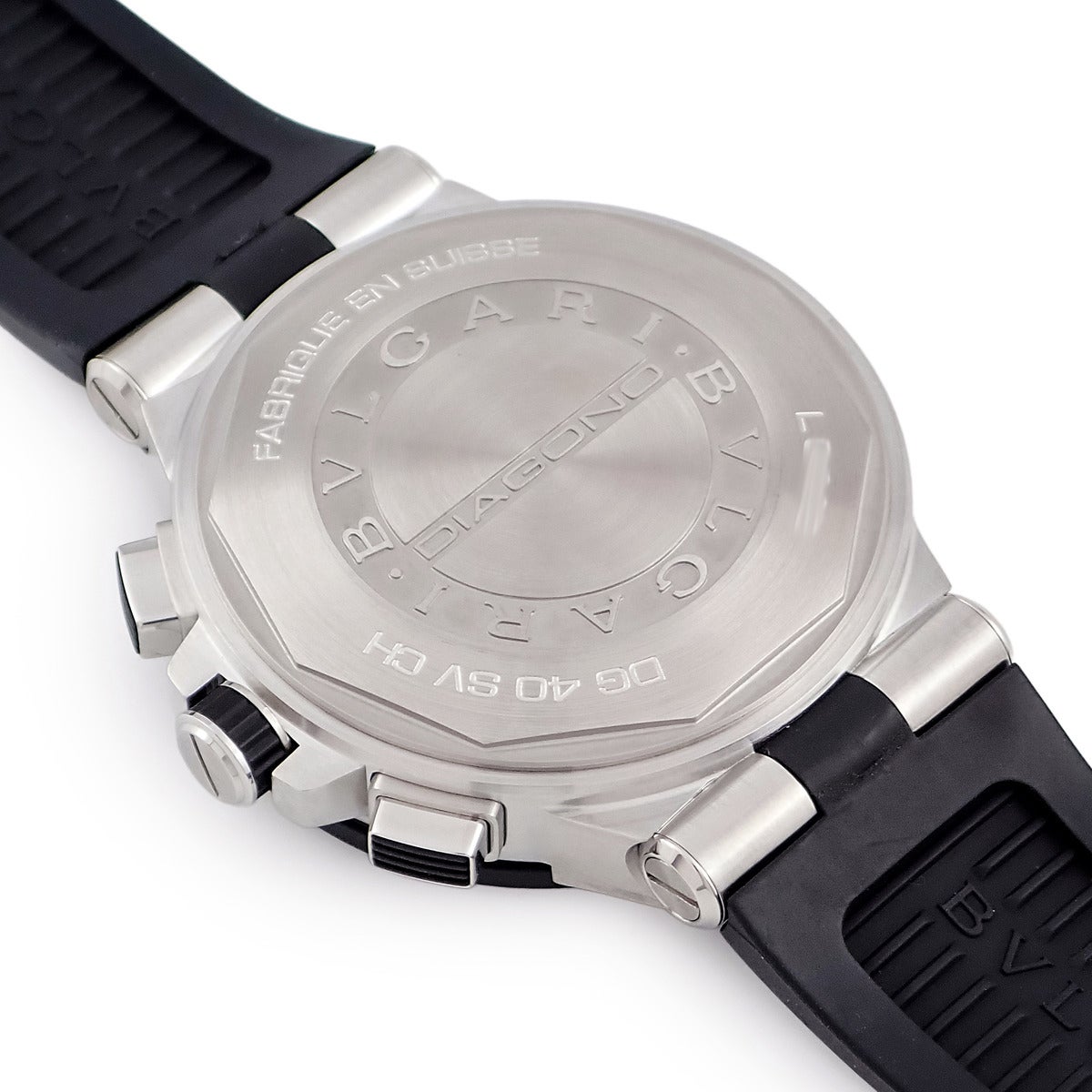 ブルガリ BVLGARI ディアゴノ クロノグラフ DG40SVCH 純正ダイヤ