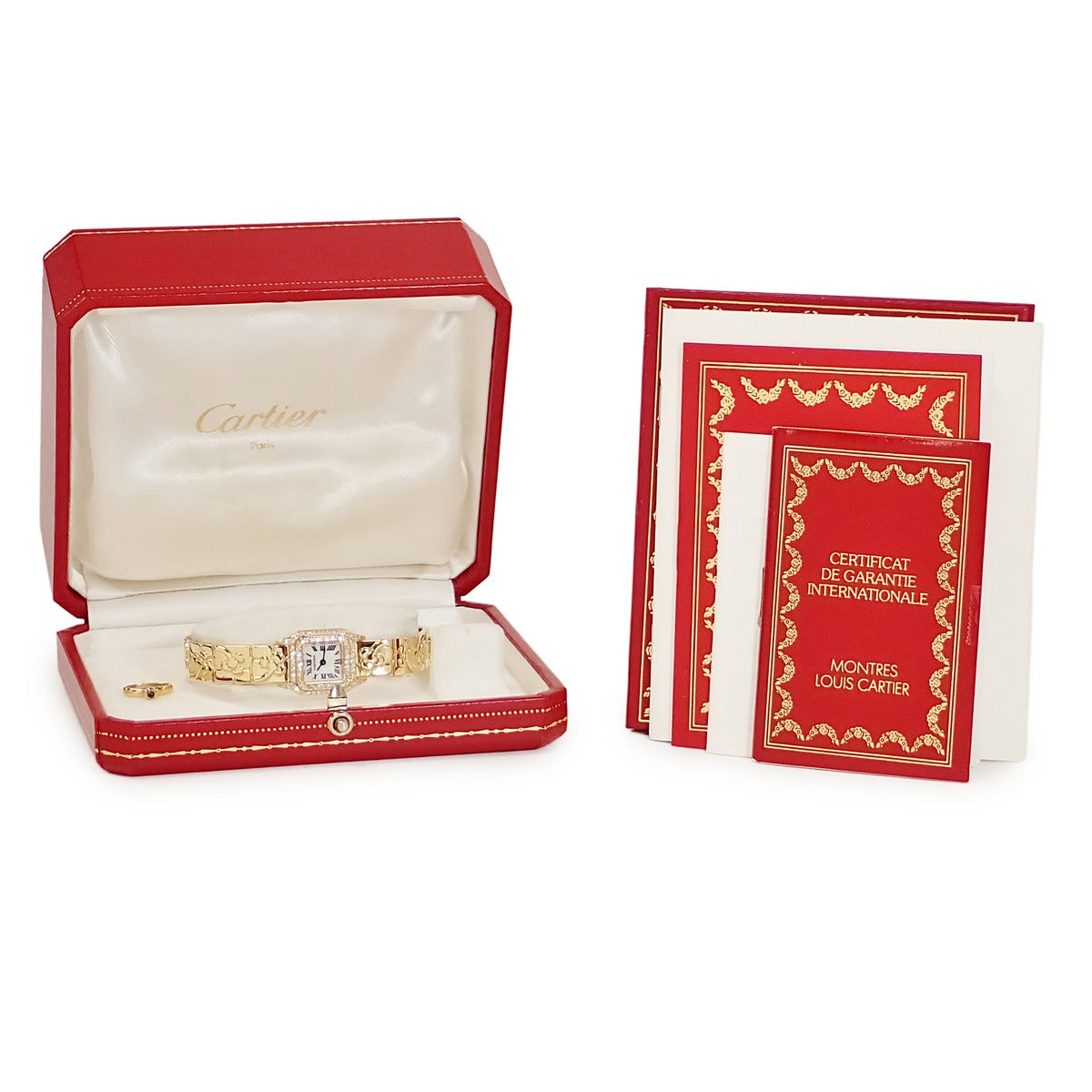 カルティエ Cartier パンテール ミニ WF3207Q7 K18YG無垢 純正ダイヤ