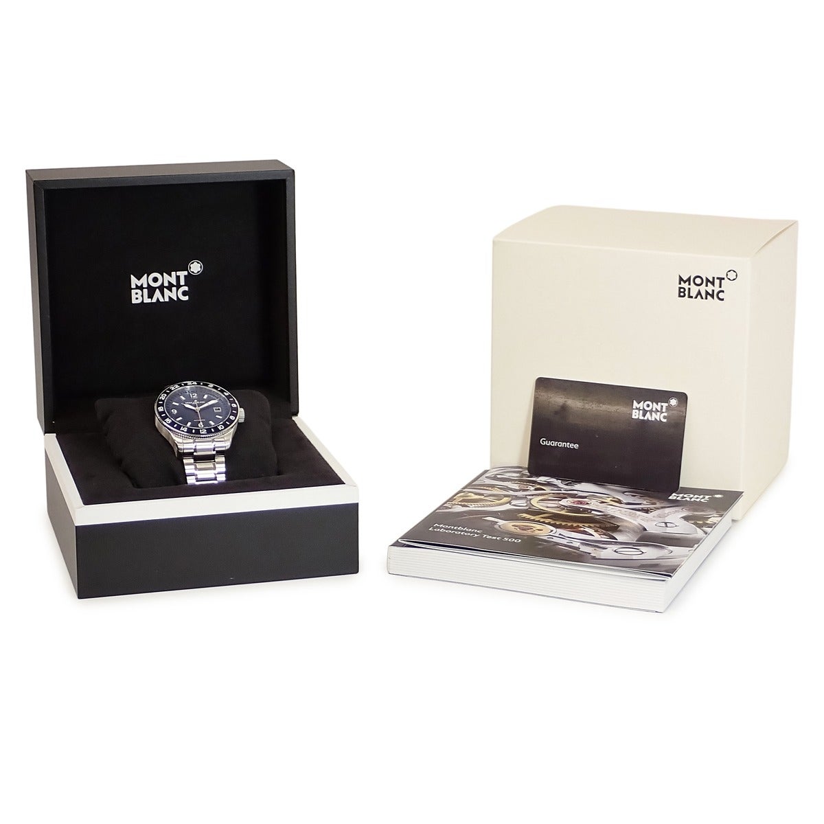モンブラン Montblanc 1858 GMT MB129616 未使用 ブルー 青 サンレイ