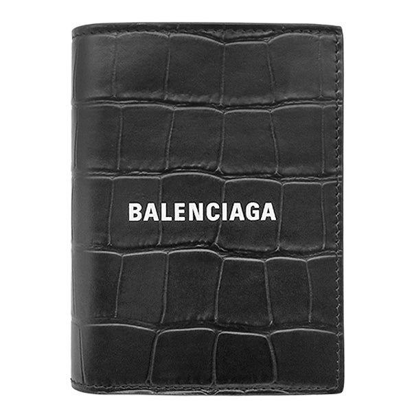 極美品✨BALENCIAGA MONACO BBロゴ コンパクトウォレット 黒 バレンシアガ BALENCIAGA 二つ折り財布 MONACO BBロゴ コンパクト