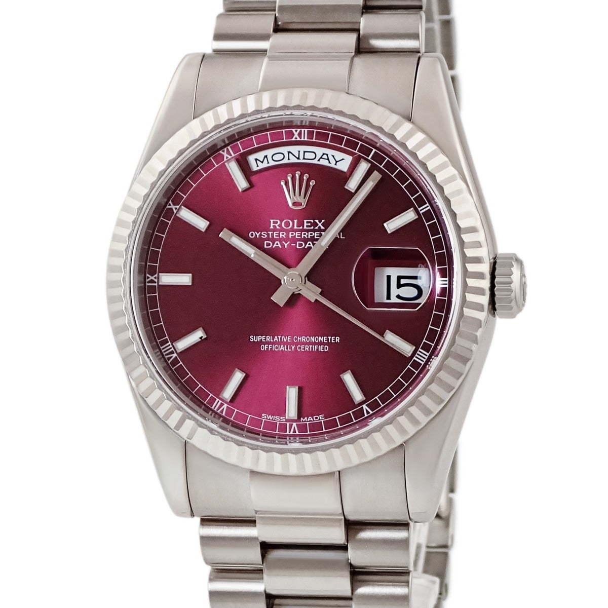 ロレックス ROLEX デイデイト 36 チェリー 118239 メーカーOH済 D番