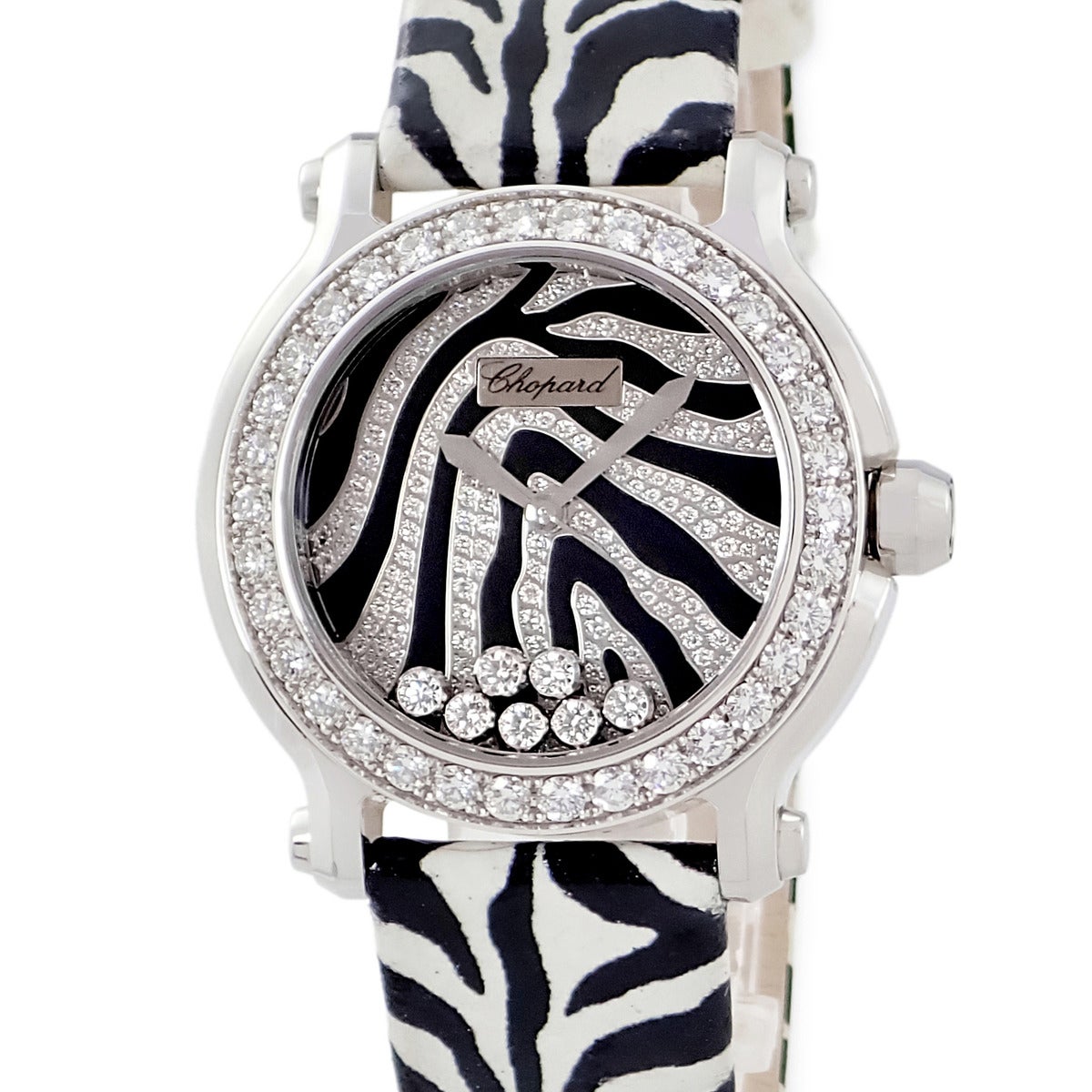 ショパール CHOPARD ハッピースポーツ ゼブラ 278475-2003 純正ダイヤ