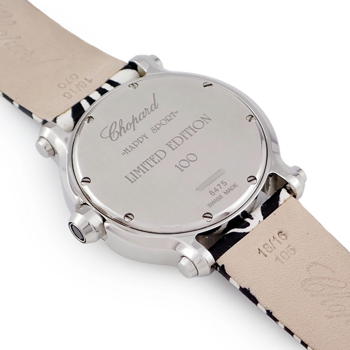 ショパール CHOPARD ハッピースポーツ ゼブラ 278475-2003 純正ダイヤ