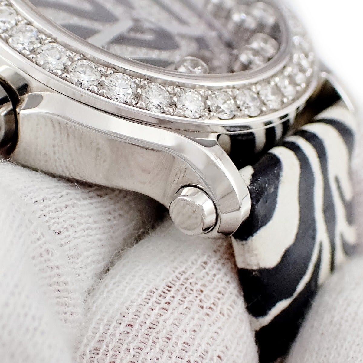 ショパール CHOPARD ハッピースポーツ ゼブラ 278475-2003 純正ダイヤ