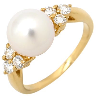 ミキモト MIKIMOTO リング 指輪 パール ダイヤ パールホワイトX 