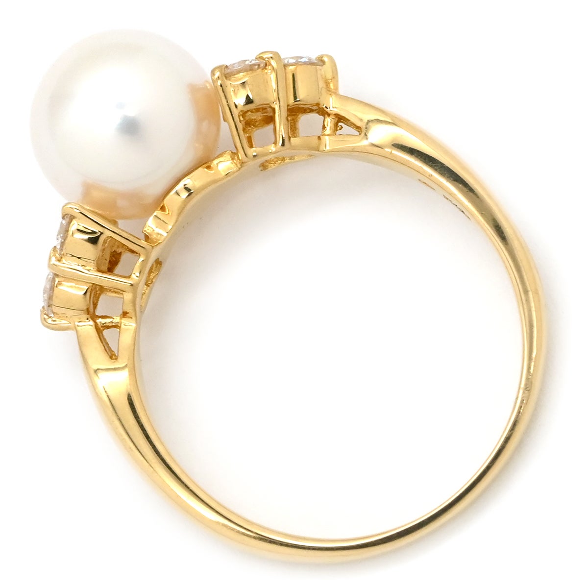 ミキモト MIKIMOTO リング 指輪 パール ダイヤ パールホワイトX
