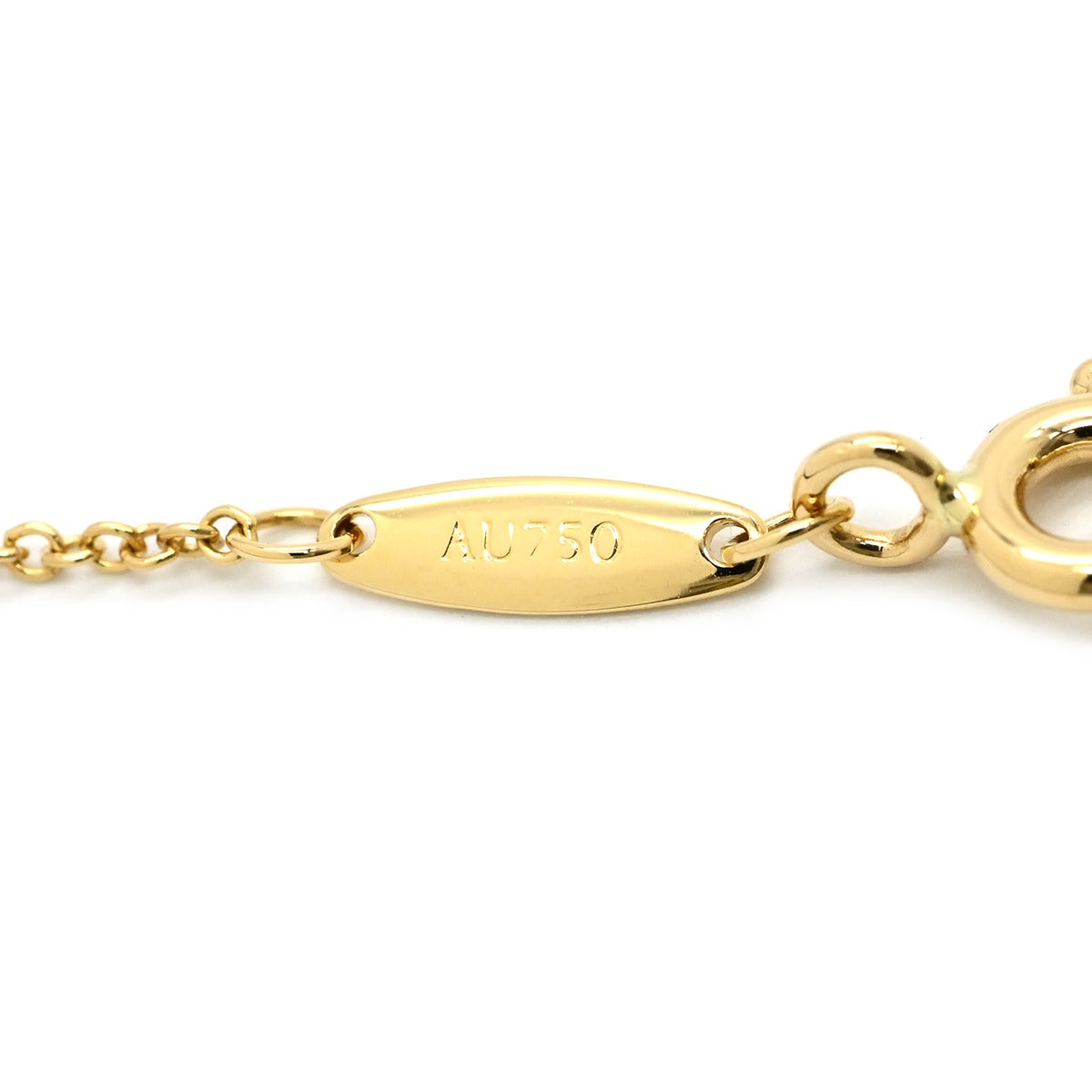 【極美品】ティファニー　バイザヤード　イエローゴールド　ネックレス ティファニー Tiffany & Co ネックレス バイザヤード シングル