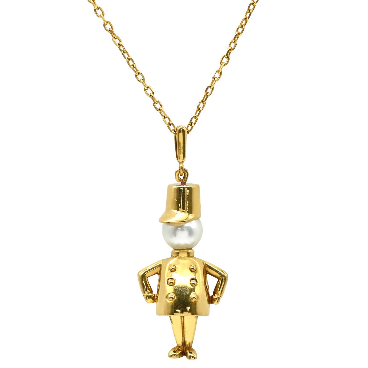 ミ*ロ様 ビースターのデンティティハムト　金トレ ミキモト MIKIMOTO ネックレス 兵隊モチーフ パール パールホワイト