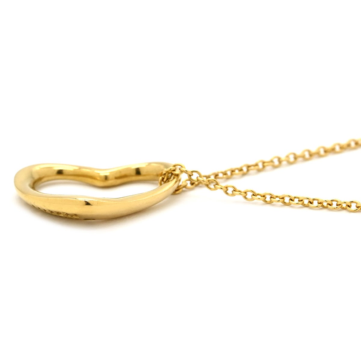 ティファニー Tiffany & Co ネックレス オープンハート イエロー