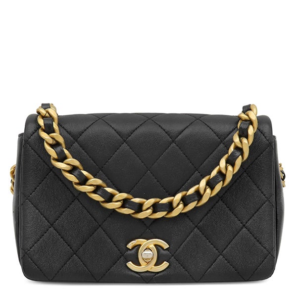 シャネル CHANEL ショルダーバッグ マトラッセ フルフラップ チェーン